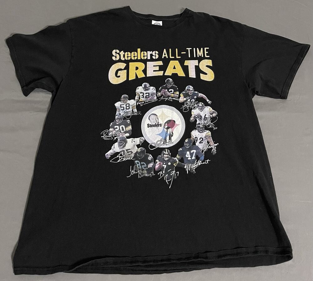Vintage Y2K Pittsburgh Steelers All-Time Greats T-Shirt Delta Pro Weight XL